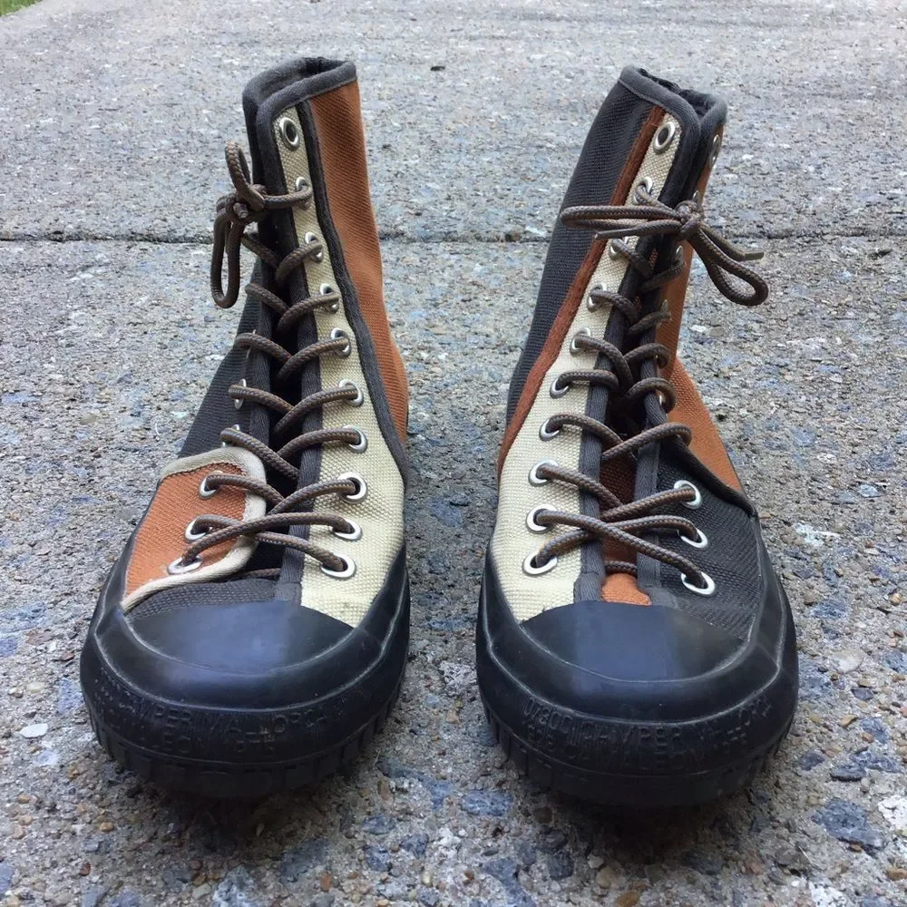 RARE CamperLab Mallorca 1975 Brown and Orange Twins Hi Sneakers